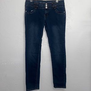 L’square Women’s Skinny Dark Wash Jeans Size 15 Light Stretch